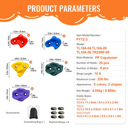 PYTZ-3 - Easy Setup Ninja Tree Climbing Kit for Outdoor Fun