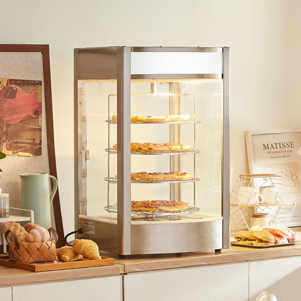 SC-PS14 - 4-Shelf Pizza Warmer Display with Adjustable Temp Control