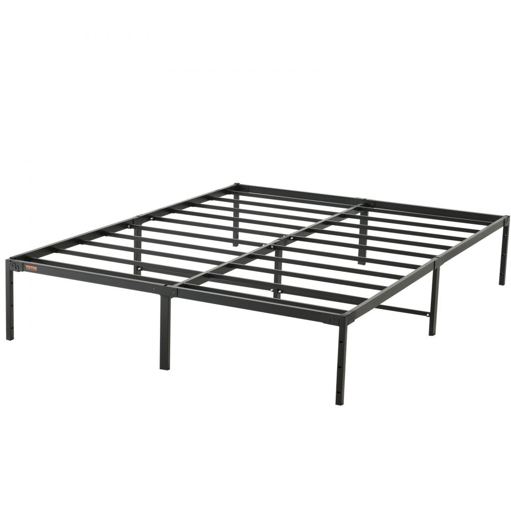JHL-MB07-3 - 14" Queen Metal Bed Frame with Quick Assembly and Storage Space