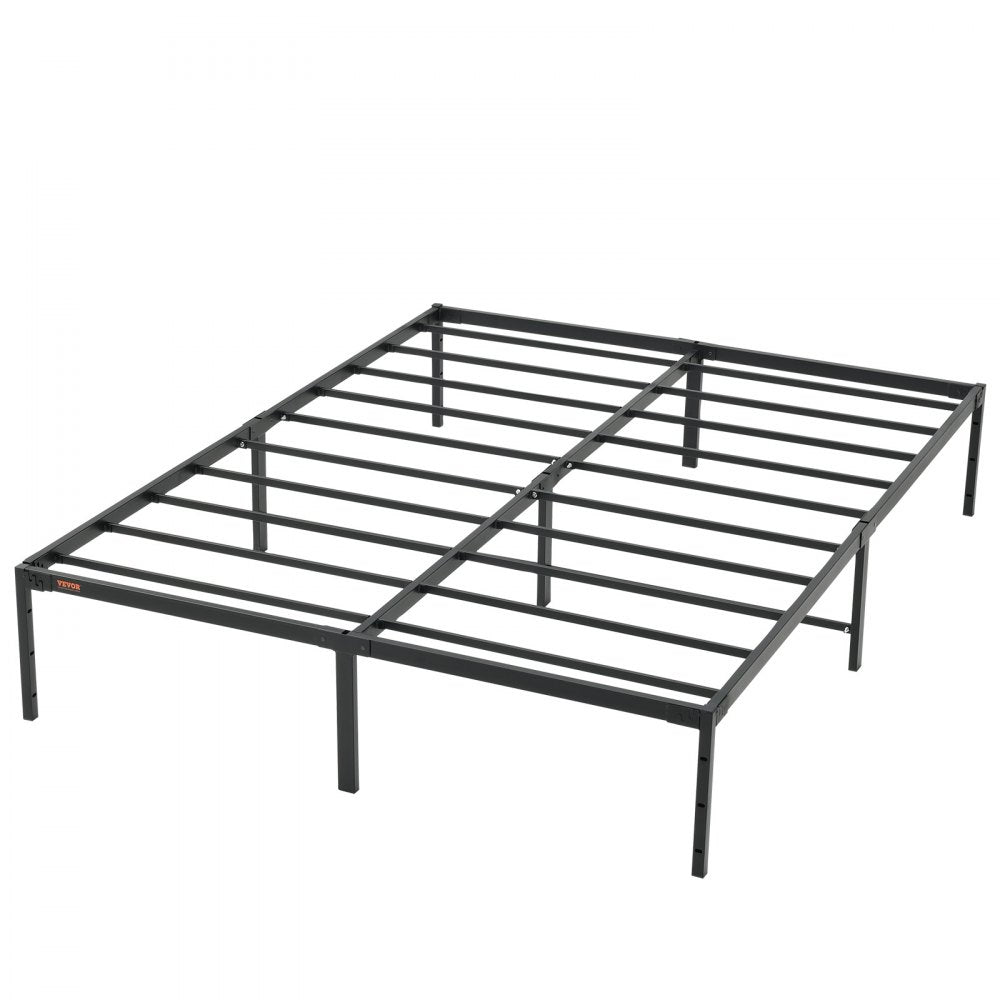 JHL-MB07-3 - 14" Queen Metal Bed Frame with Quick Assembly and Storage Space