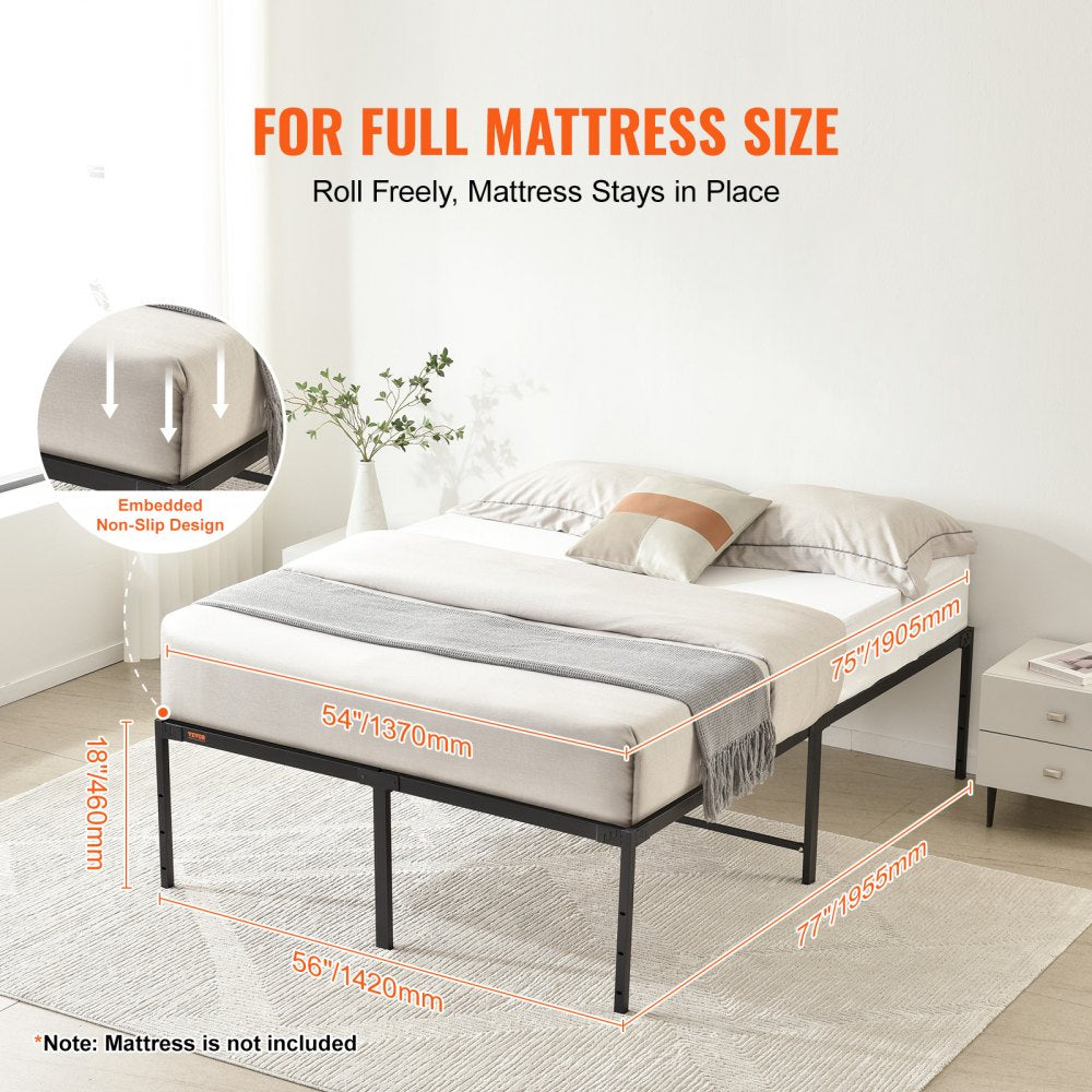 JHL-MB07-5 - 18-Inch Metal Bed Frame, Easy Assembly, 1500 lbs Capacity