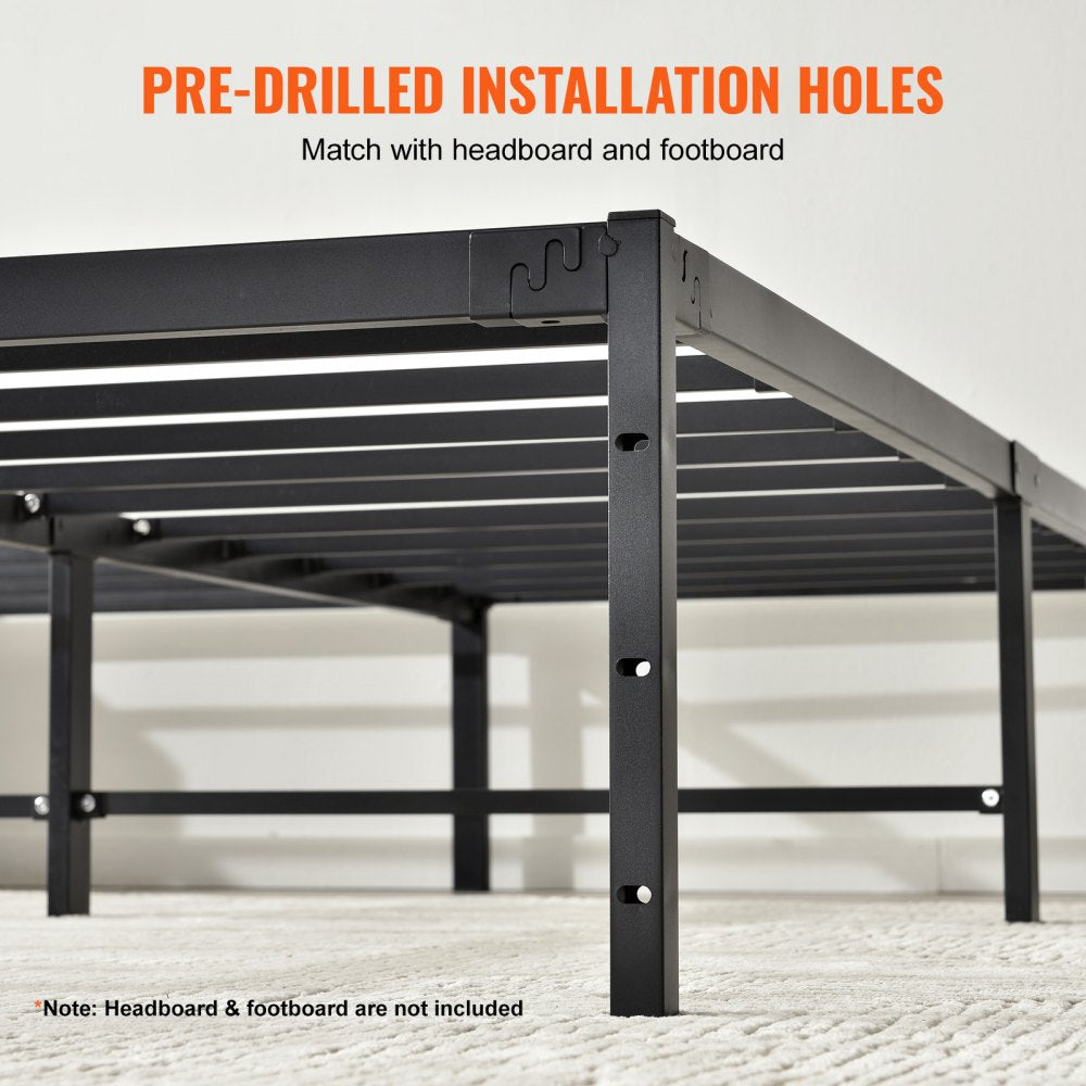 JHL-MB07-6 - Sturdy 18-Inch Metal Bed Frame, Easy Assembly & 1500 lbs Support
