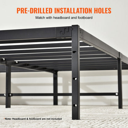 JHL-MB07-6 - Sturdy 18-Inch Metal Bed Frame, Easy Assembly & 1500 lbs Support
