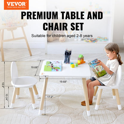 TF13067 - Versatile Kids Table & 2 Chairs Set for Arts & Crafts