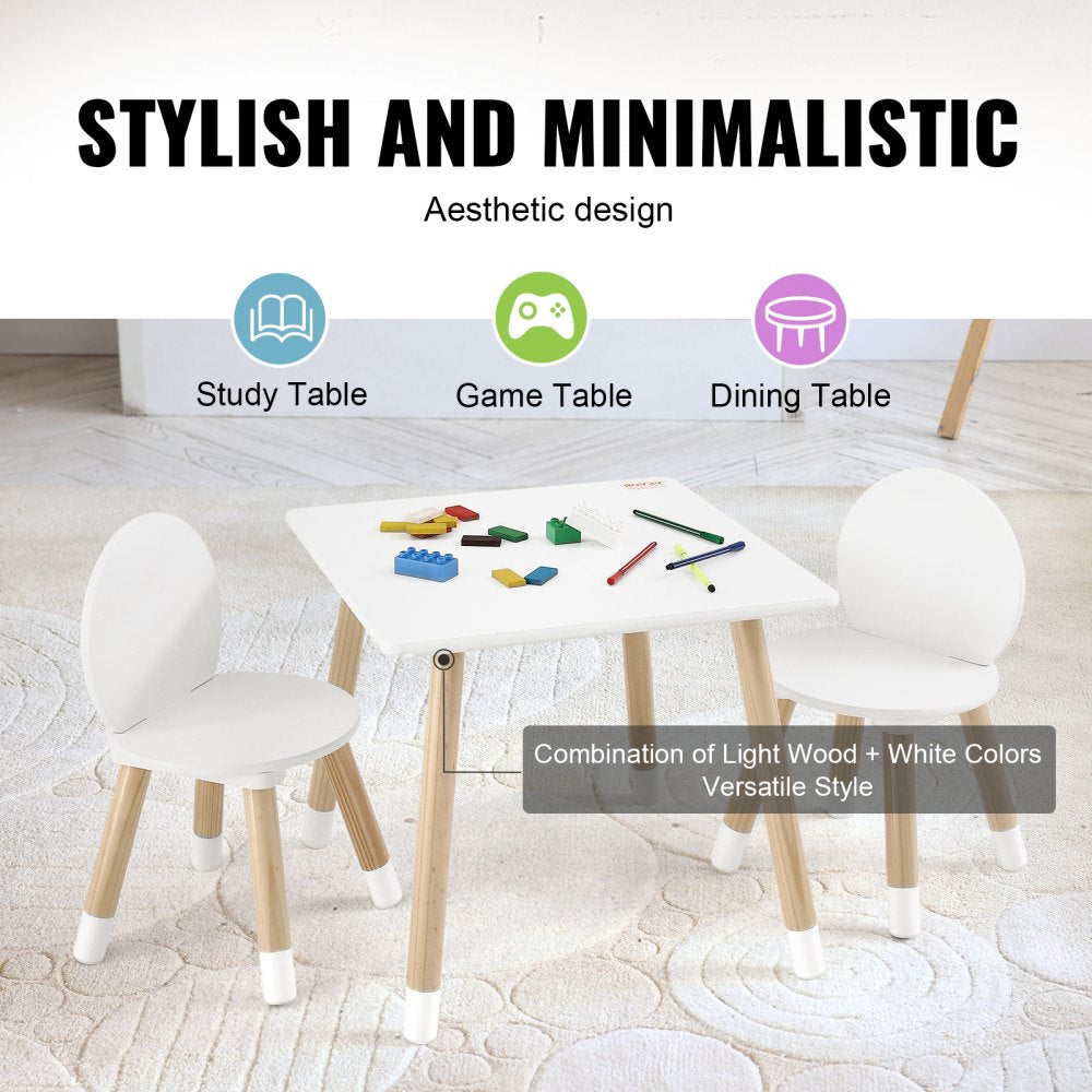 TF13067 - Versatile Kids Table & 2 Chairs Set for Arts & Crafts