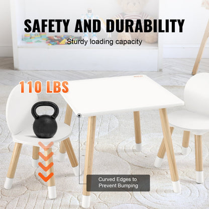 TF13067 - Versatile Kids Table & 2 Chairs Set for Arts & Crafts