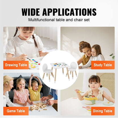 TF13067 - Versatile Kids Table & 2 Chairs Set for Arts & Crafts