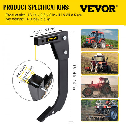 PTQLT-16 - 16" VEVOR Hitch-Mounted Ripper for Tractors with Adjustable Depth