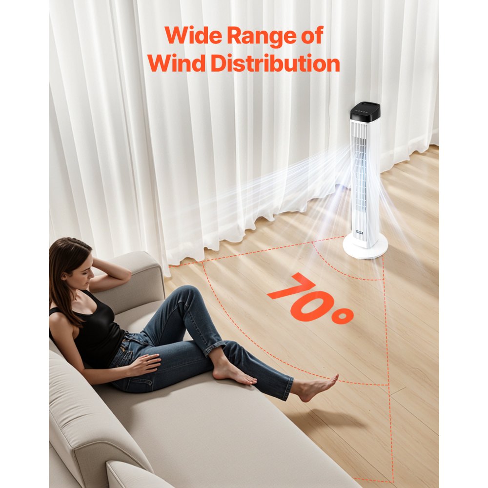 FTS008R - 40" Oscillating Tower Fan with Adjustable Speed Options