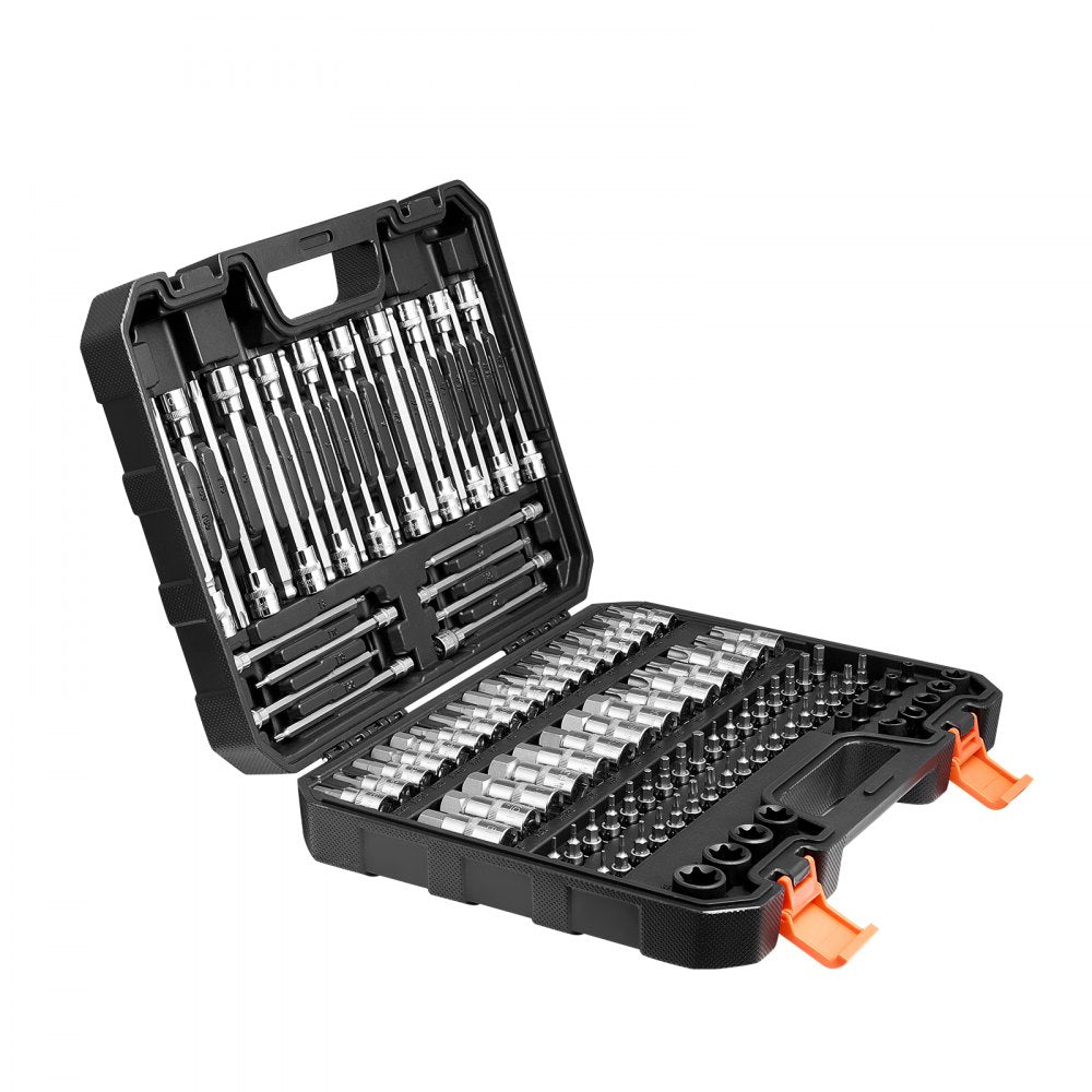 107PCS 107 THE - Durable 107-Piece High-Strength Torx Bit Socket Set with Case