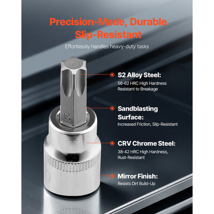 13PCS 13T - Versatile Torx Bit Socket Set with Durable Case