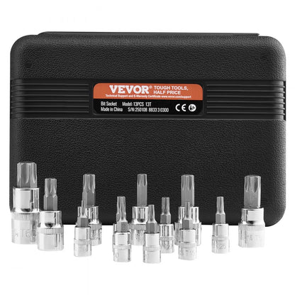 13PCS 13T - Versatile Torx Bit Socket Set with Durable Case