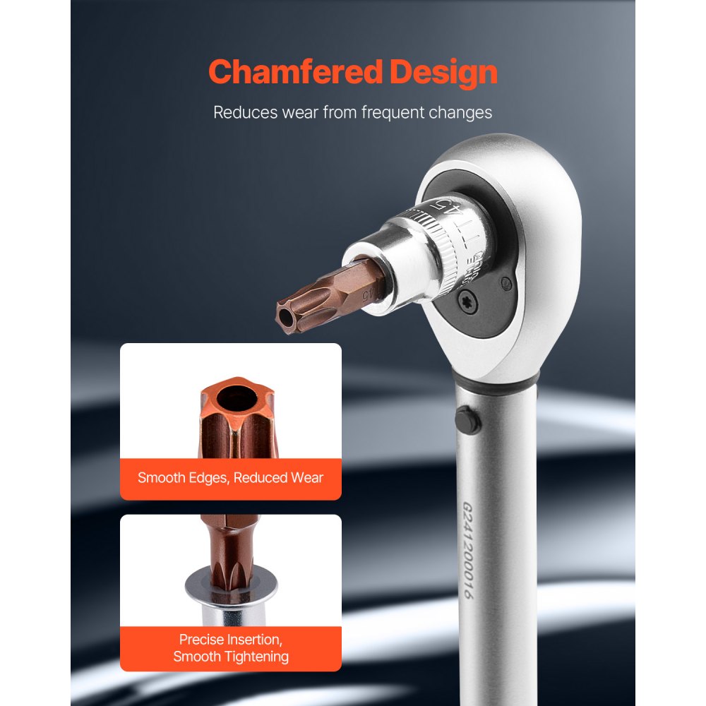 34PCS 34T - Durable S2 Torx Bit Socket Set with Waterproof Case