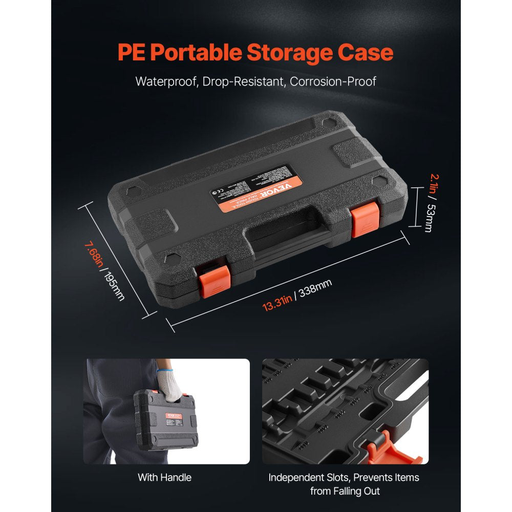 34PCS 34T - Durable S2 Torx Bit Socket Set with Waterproof Case