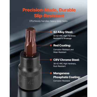 31PCS 31TE - 31-Piece Torx and E-Type Socket Set with Adapter