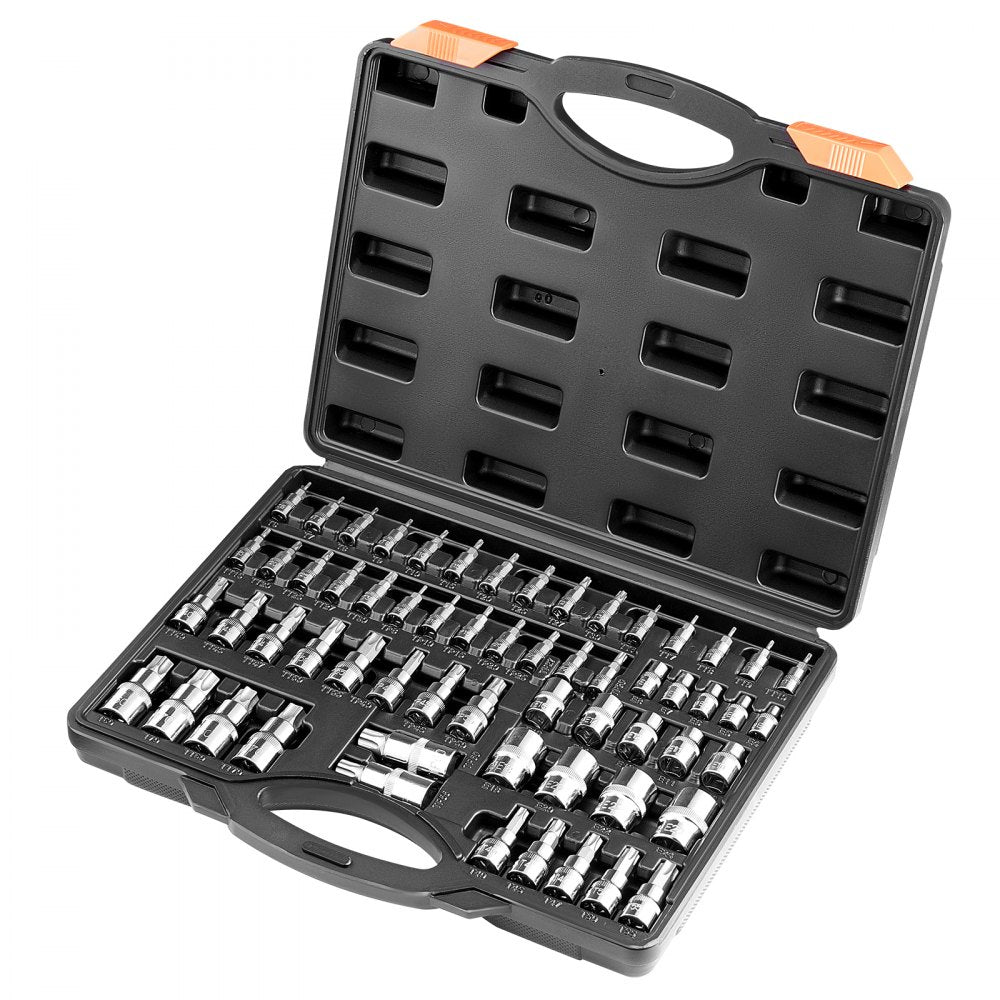 60PCS 60TE - 60-Piece Torx Bit & Socket Set With Durable S2 Steel