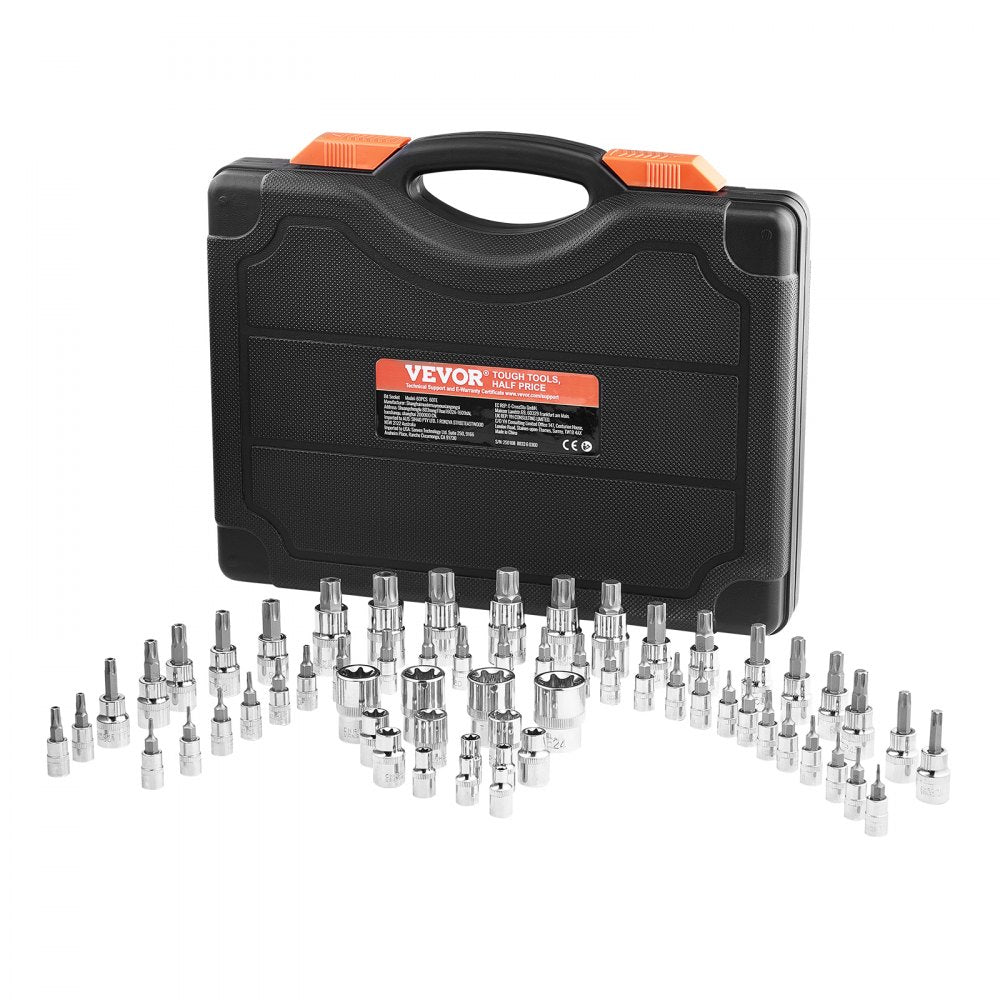 60PCS 60TE - 60-Piece Torx Bit & Socket Set With Durable S2 Steel