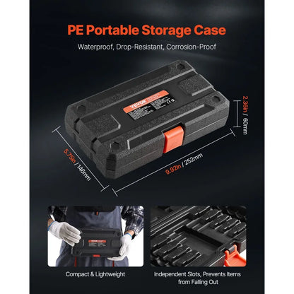 18PCS 18H - Durable 18-Piece Hex Bit Socket Set with Storage Case