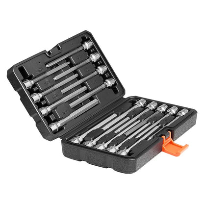 18PCS 18H - Durable 18-Piece Hex Bit Socket Set with Storage Case