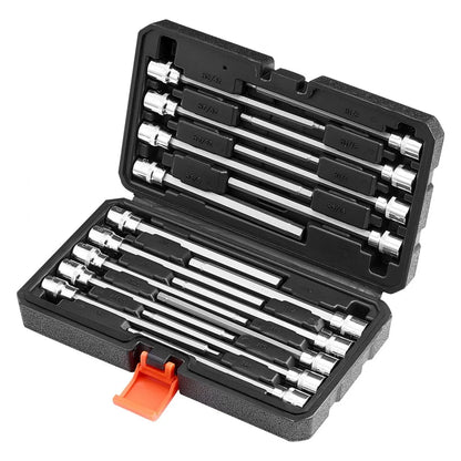 18PCS 18H - Durable 18-Piece Hex Bit Socket Set with Storage Case