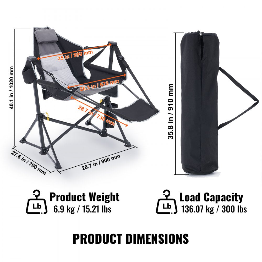 HKC-1005SW - Lightweight Hammock Chair with Adjustable Backrest and Cup Holder