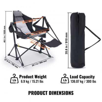 HKC-1005SW - Lightweight Hammock Chair with Adjustable Backrest and Cup Holder