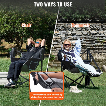 HKC-1005SW - Lightweight Hammock Chair with Adjustable Backrest and Cup Holder