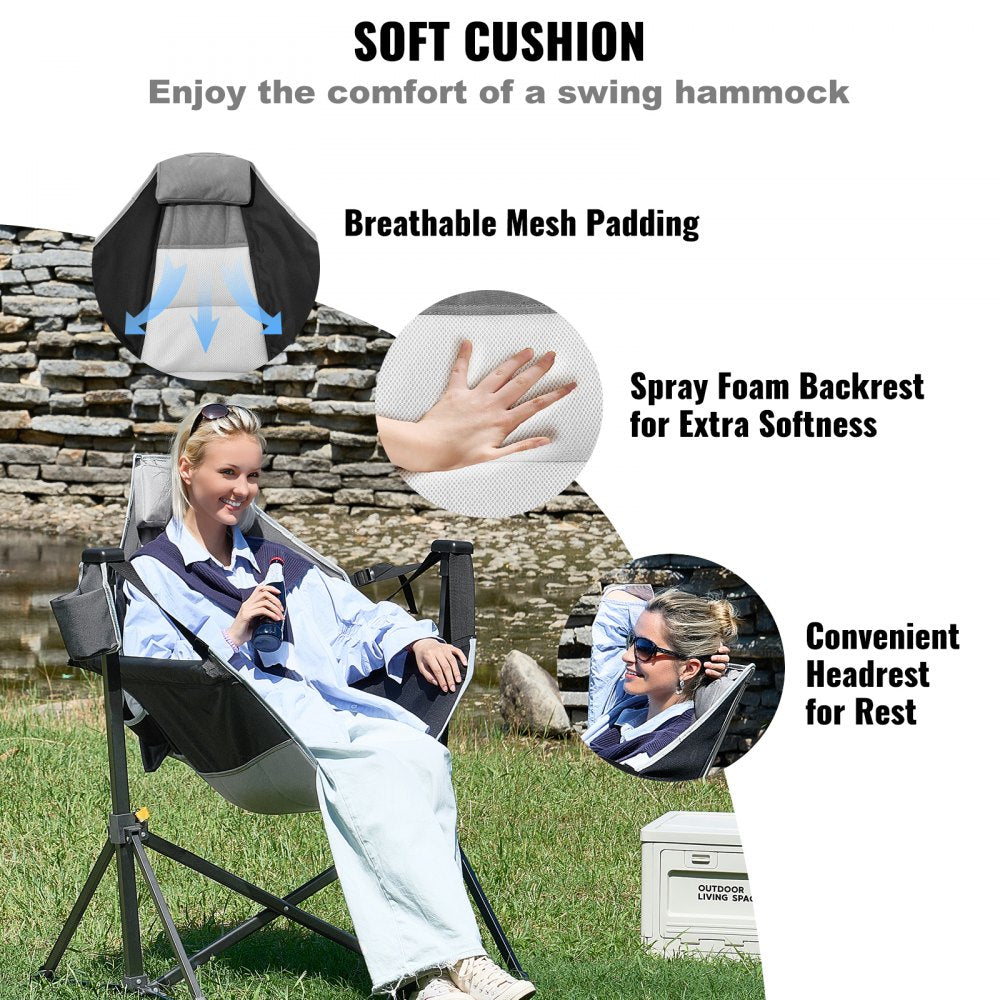 HKC-1003SW - Extra-Wide Hammock Chair with Cup Holder for Camping & Relaxation