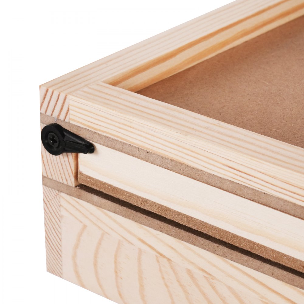 JR-1500-A - 32.7"x24.6" Pine Puzzle Table with 4 Drawers & Folding Legs