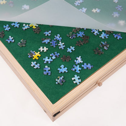JR-1500-B - Adjustable Pine Wood Puzzle Table for 1500-Piece Jigsaws