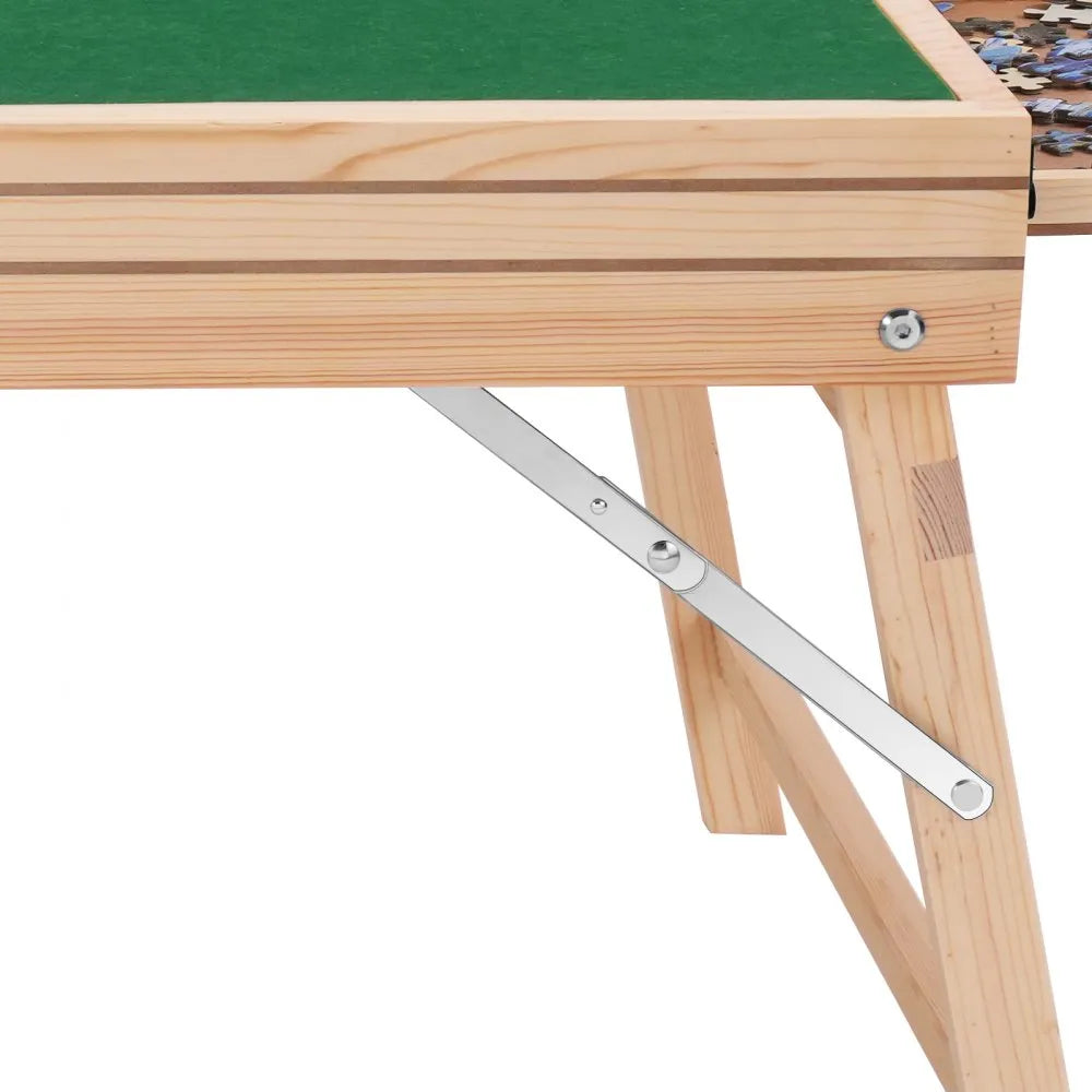 JR-1500-B - Adjustable Pine Wood Puzzle Table for 1500-Piece Jigsaws