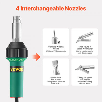 DSH-D1 - 1600W Lightweight Heat Gun with Adjustable Temperature & 11 Nozzles