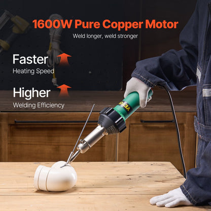 DSH-D1 - 1600W Hot Air Welder with 14 Accessories & Adjustable Heat Settings