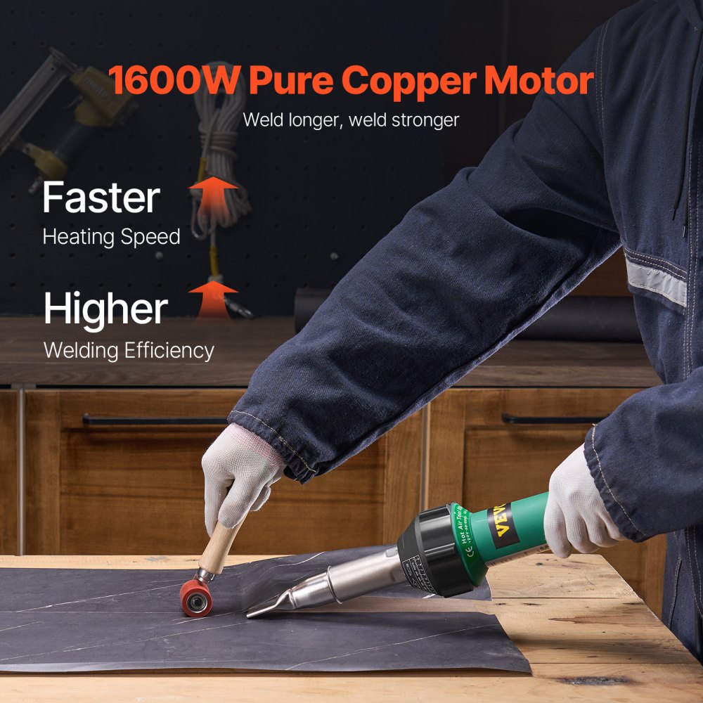 DSH-D1 - 1600W Hot Air Plastic Welder with 17 Accessories for Versatile Applications