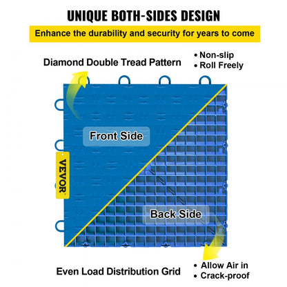 VV-PVCDB-L50 - Durable 12'' VEVOR Interlocking Garage Tiles for Easy DIY Flooring