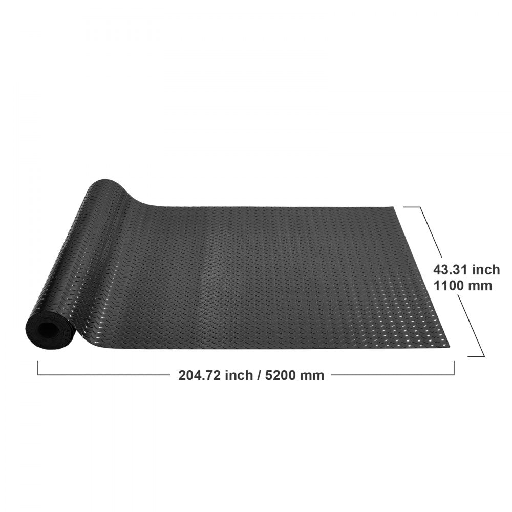 ZL-1.1*5.2 - Durable PVC Garage Mat 17 x 3.6 Ft for High-Traffic Areas