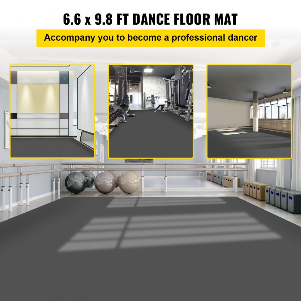 VV-DFM-23 - 6.6x9.8ft Non-Slip PVC Dance Floor Roll for All Styles
