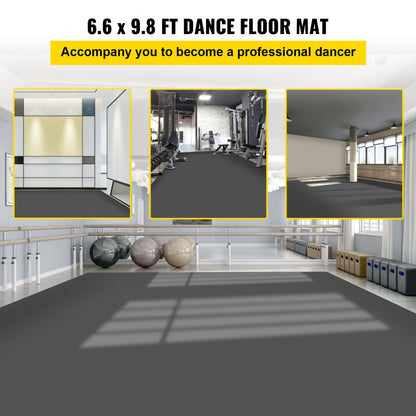 VV-DFM-23 - 6.6x9.8ft Non-Slip PVC Dance Floor Roll for All Styles