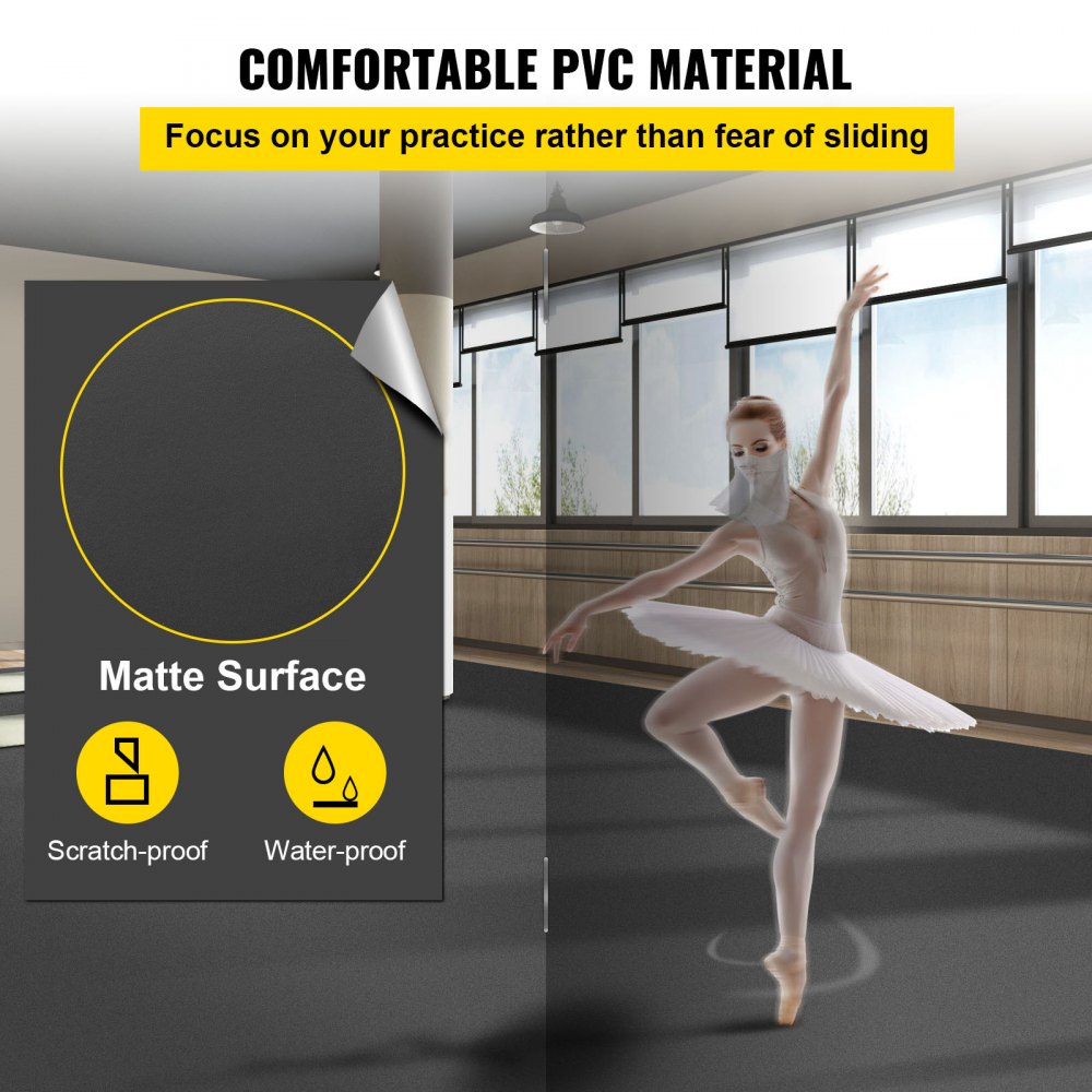 VV-DFM-23 - 6.6x9.8ft Non-Slip PVC Dance Floor Roll for All Styles