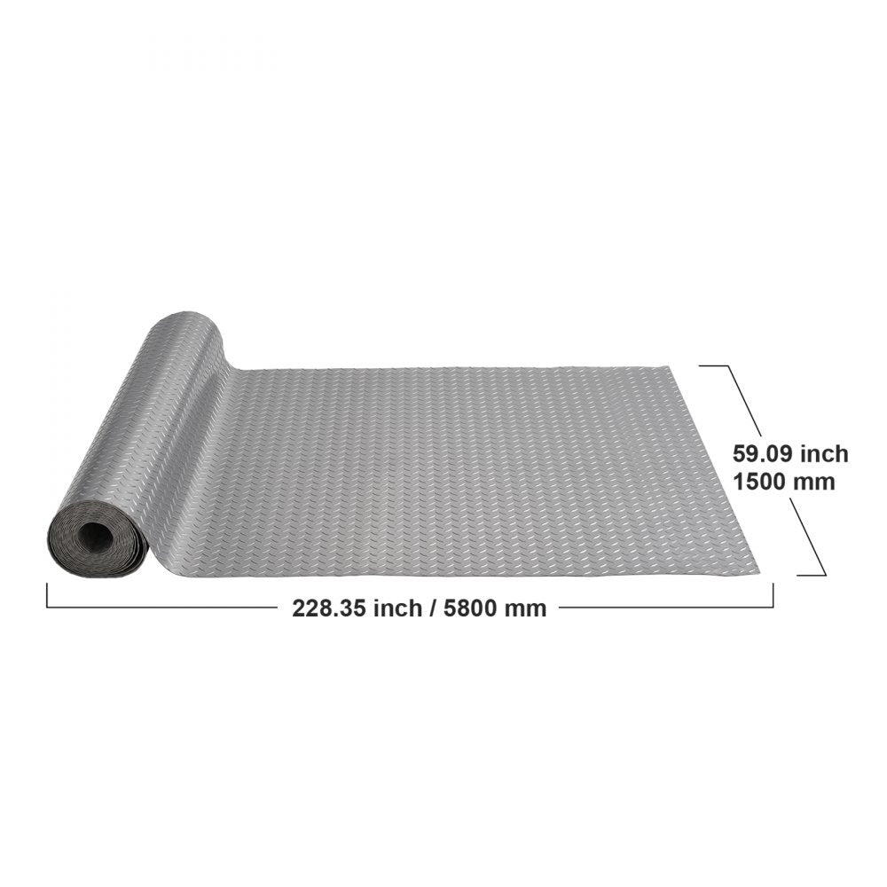 ZL-1.5*4 - 4.9x13ft Heavy-Duty Vinyl Garage Floor Mat with Grip