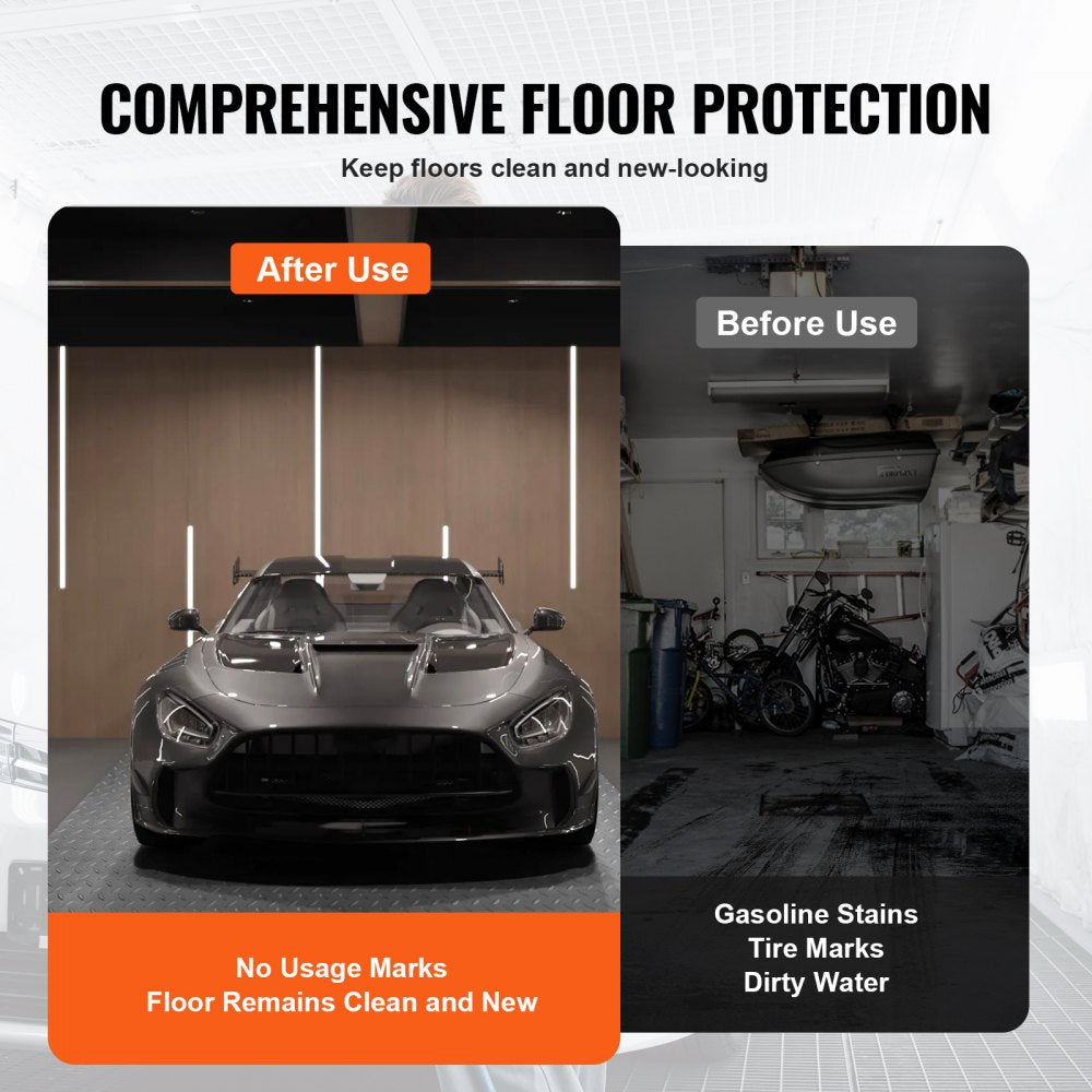 ZL-1.5*2.8 - 4.9x9.2 ft Durable PVC Garage Floor Mat