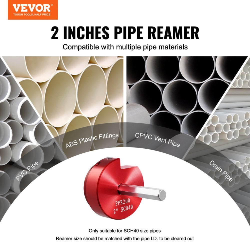 04525 - 2-Inch Durable PVC Pipe Reamer Tool for Smooth Cuts
