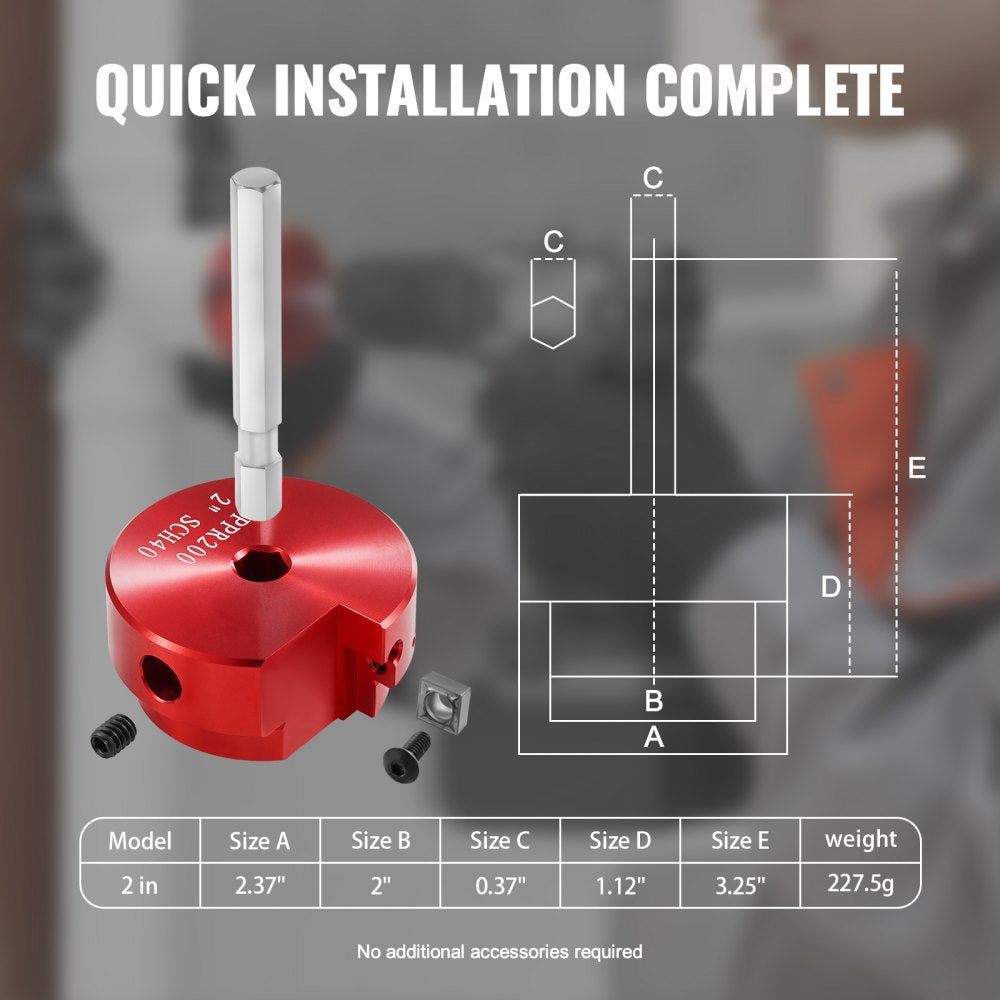 04525 - 2-Inch Durable PVC Pipe Reamer Tool for Smooth Cuts