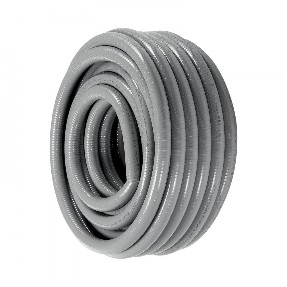 PLFNCB-1/2 - 100 ft 1/2-Inch PVC Flexible Conduit for Indoor/Outdoor Use