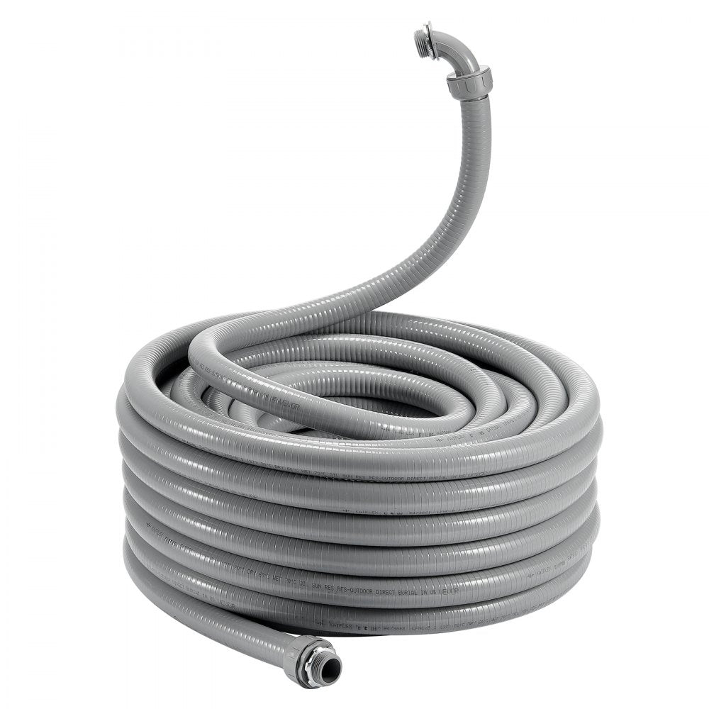 PLFNCB-1/2 - 100 ft 1/2-Inch PVC Flexible Conduit for Indoor/Outdoor Use