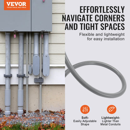 PLFNCB-3/4 - 100 ft Flexible PVC Electrical Conduit for Tight Spaces