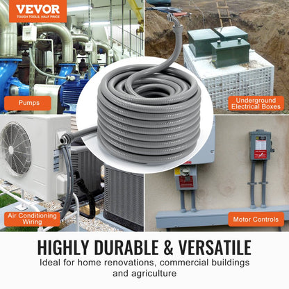 PLFNCB-3/4 - 100 ft Flexible PVC Electrical Conduit for Tight Spaces