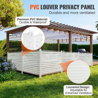 12222 - 48" Vinyl Privacy Fence Panels for Elegant Outdoor Spaces