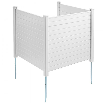 12227-3 - Durable 50"x50" White Vinyl Privacy Screen for Outdoor Spaces