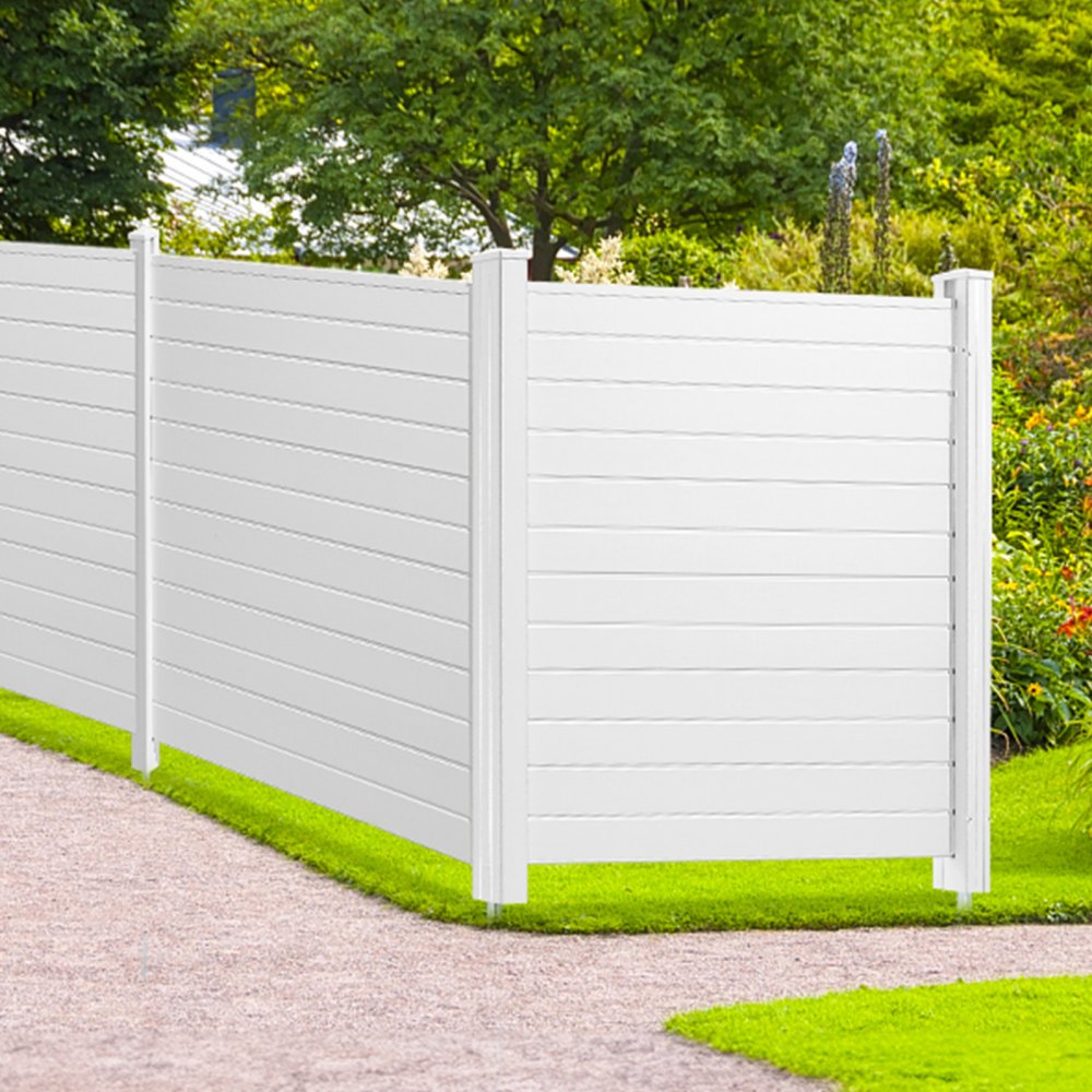12227-4 - 50" White PVC Privacy Screen for Air Con & Trash Hiding